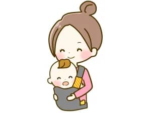 抱っこひもでだっこ